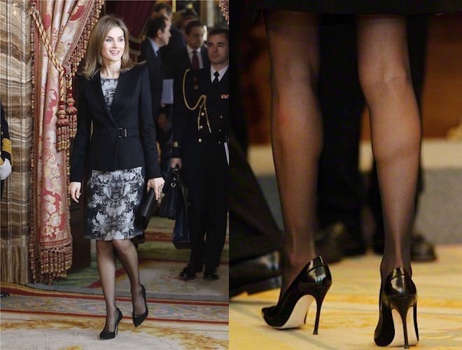 regina Letizia di Spagna scarpe