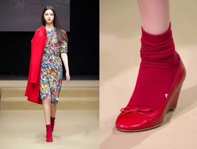 scarpe rosse abito inverno 2016