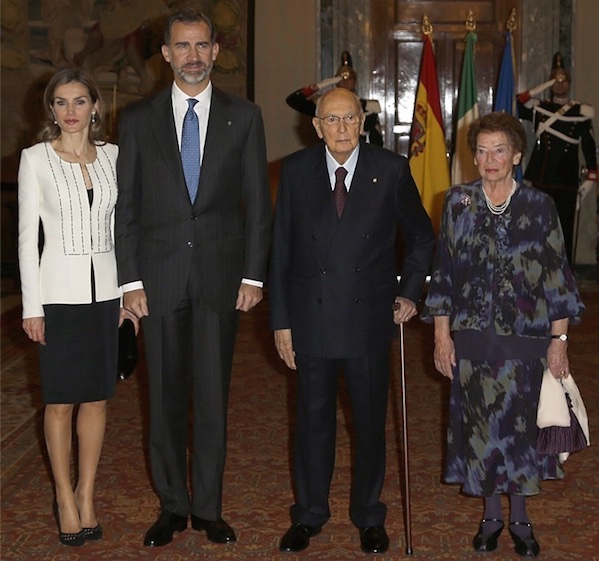 Felipe Letizia di Spagna, Napolitano, Clio