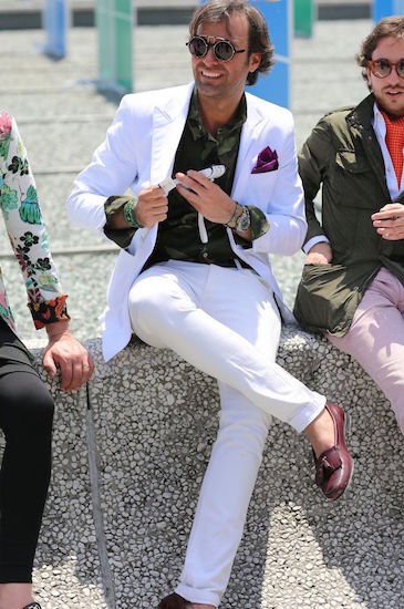 Moda uomo scarpe pantaloni bianchi