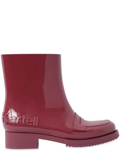 kartell-stivale-pioggia-gomma-rosso