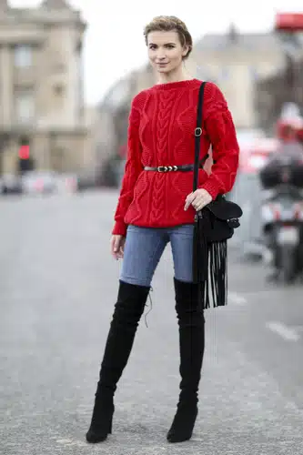 parigi street style stivali jeans
