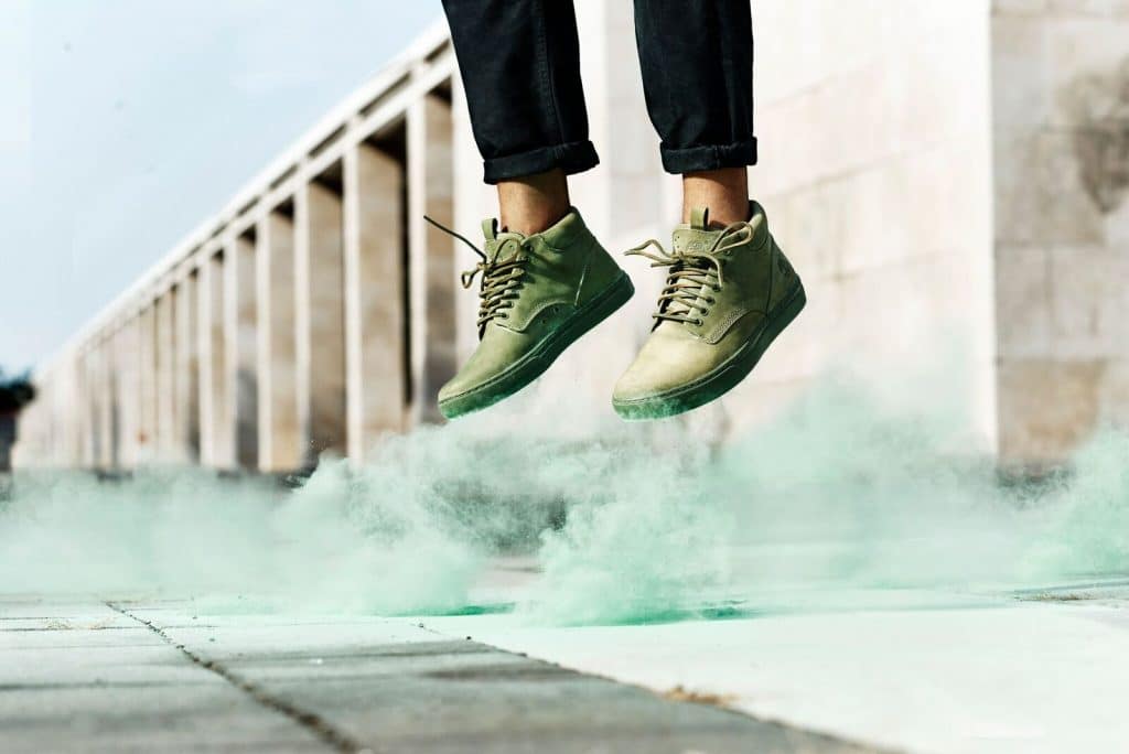 Da AW Lab le Timberland blu, rosse e verdi. Per un inverno monochrome -  Scarpe Alte - Scarpe basse