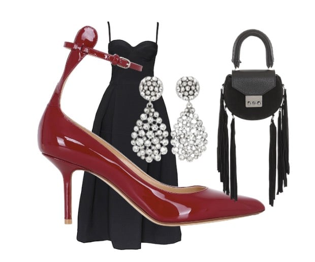 vestito-sera-twinset-scarpe-rosse-2017