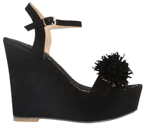 sandali con zeppa neri Primadonna collection