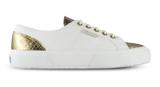 superga bianca dorata