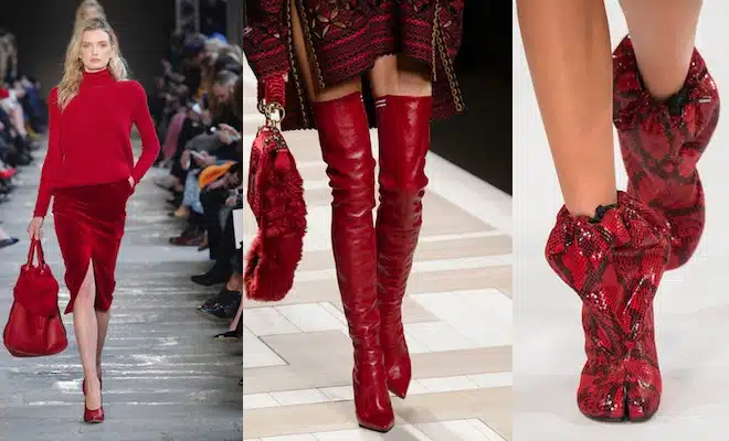 scarpe donna inverno 2018 rosse