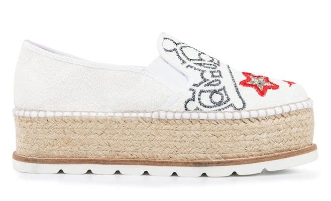 Espadrilles suola alta para bianche 2017