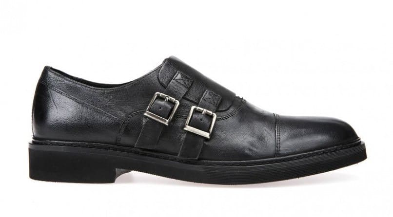 geox uomo scarpe nere doppia fibbia inverno 2017-2018