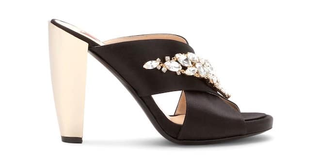 ballin donna zoccoli in raso e strass