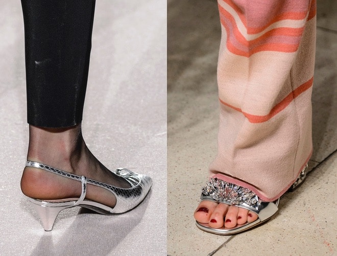 scarpe argentate invernali-moda 2018