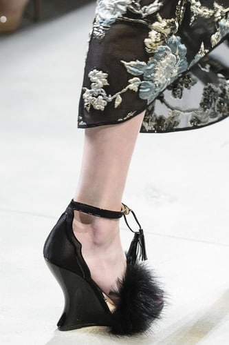 Marchesa sandali inverno zeppa pelliccia