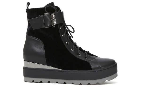 stivaletto con zeppa e lacci cafe noir inverno 2017-2018
