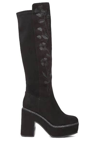 stivali tacco plateau inverno 2018 cafe noir