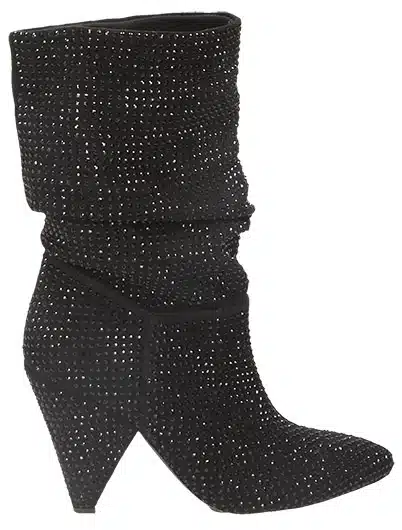 stivale morbido con tacco a cono strass primadonna inverno 2018