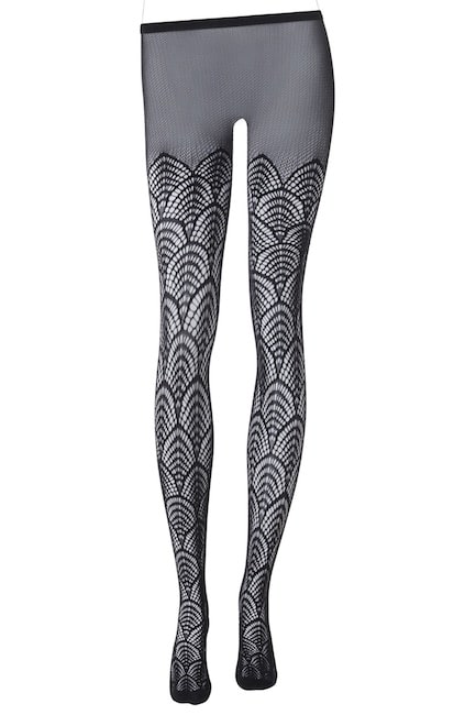 collant neri ricamo calzedonia inverno 2018