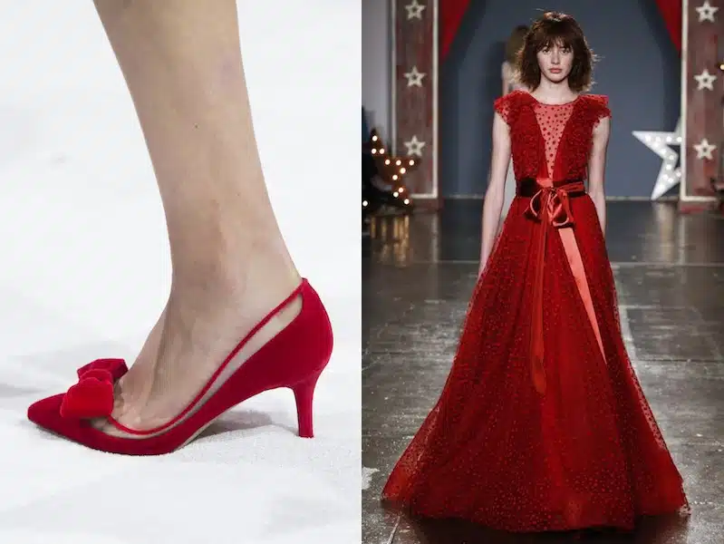 Scarpe rosse abito sposa rosso 2018