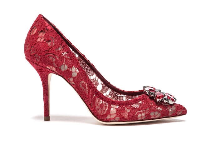 Scarpe in pizzo gioiello Dolce&Gabbana