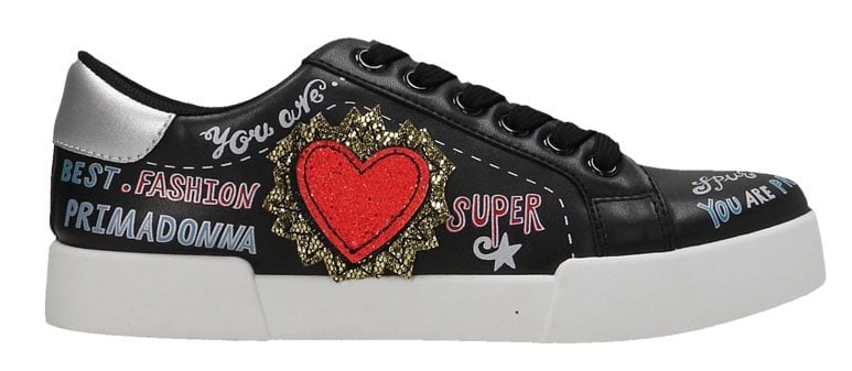 sneakers primadonna con sritte e ricami pe 18