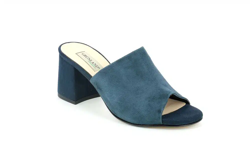 Grunland RAMA – Ciabatta Donna In Feltro Di Vera Lana, Colore Ceruleo-Erica, Taglia 42, Modello CI2618, Morbida Ed Ecologica