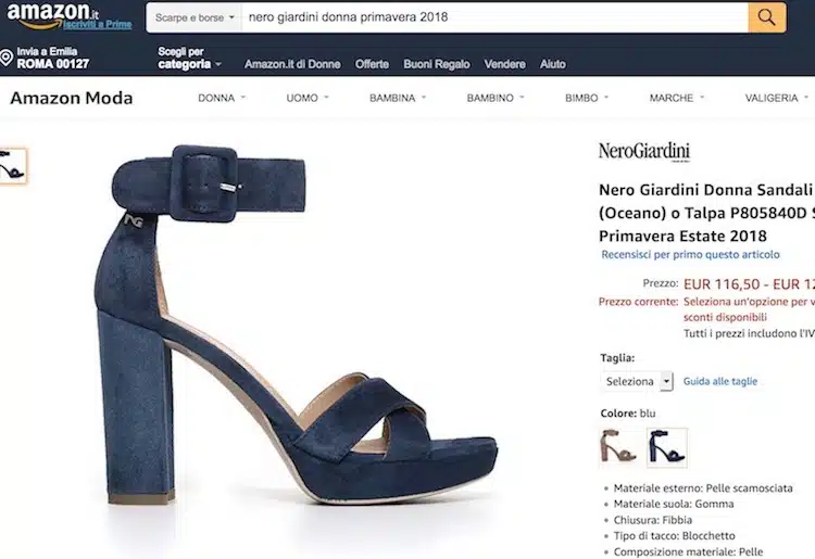 nero Giardini sandali donna 2018 shop online
