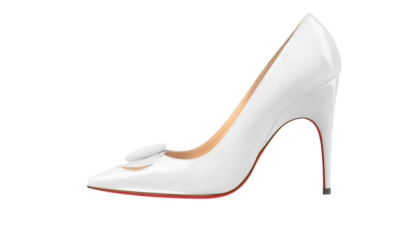sandalo bianco elegante classico louboutin primavera estate 2019