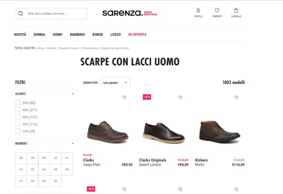 sarenza-negozio-online